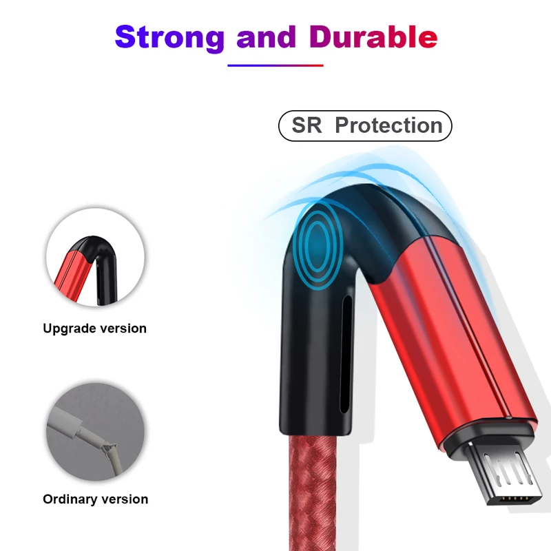 1 м 2 м Micro USB кабель 3A Быстрая зарядка Micro usb кабель для samsung Xiaomi huawei Android мобильный телефон зарядное устройство кабель Шнур