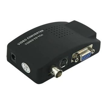 

TV BNC Composite S-Video VGA in to PC VGA LCD Out Converter Adapter for DVR MACTV Camera DVD