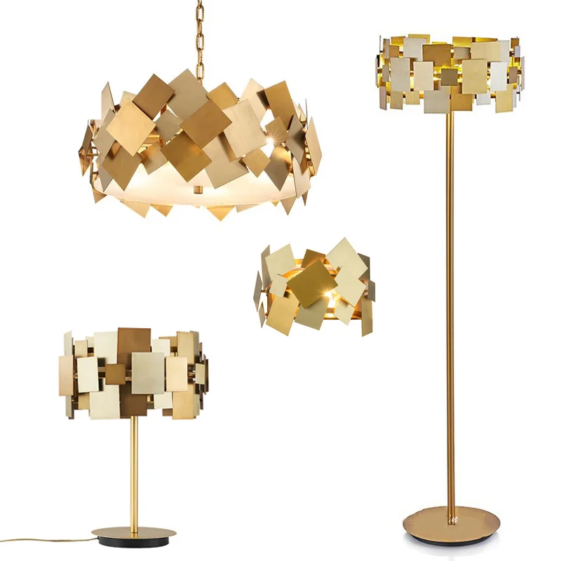 Lustra lampa Скандинавский современный Lustre Luminarie Led E14 подвесной светильник вращающийся стальной подвесной цепь лампы Золотой покер