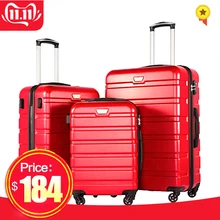 Комплект из 1 предмета, семейный костюм, чемодан на колёсиках с замком, Спиннер, легкий высокопрочный чемодан для переноски, деловой багаж для путешествий