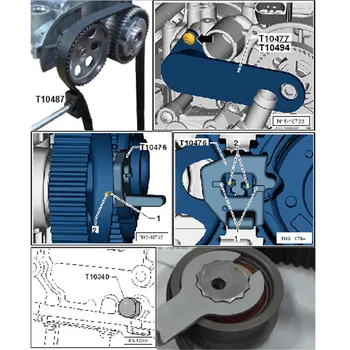 MR CARTOOL Petrol Engine Timing Camshaft Tool Set For VW Audi Seat Skoda 1.0 1.2 1.4 TSI TFSI  3 & 4 Cyl EA211 Car Repair Tool 6