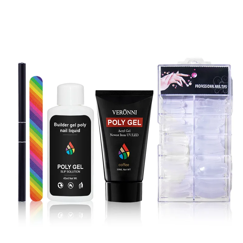 

30ml Extension Gel Set Nail Pen Crystal Nail Solution Cleaner Scrub Set