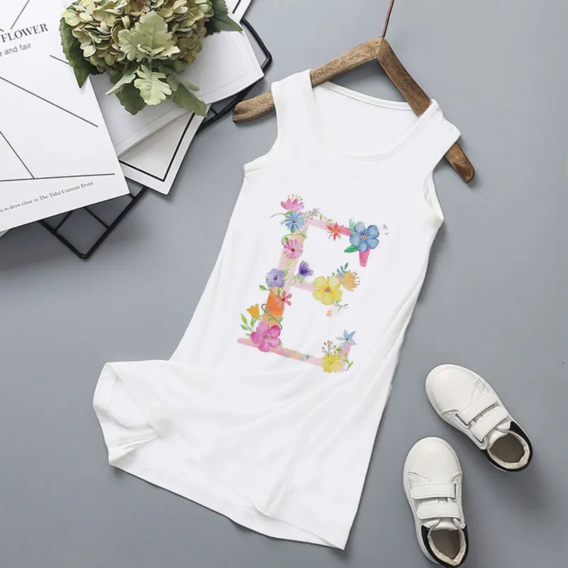 2021 Baby Girl Dresses Summer 21 Letters Girls Dress Kids Sleeveless Cute Birthday Party Vestidos Kids Clothes Sundress Novelty Sleepwear & Robes for baby