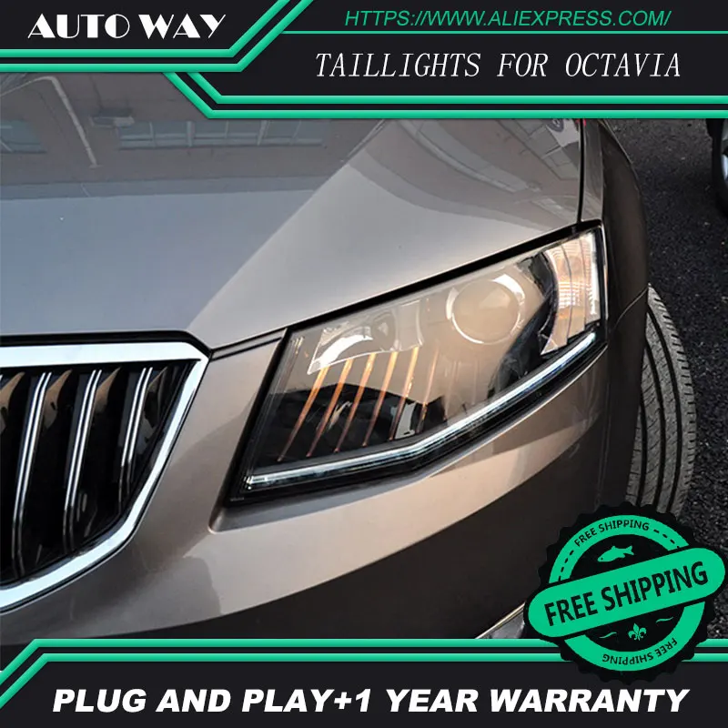 Car styling LED HID Rio LED Skoda Octavia headlightscase for Skoda Octavia headlight 2015