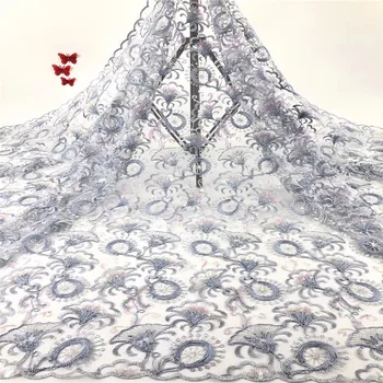 

NaXiu African Lace Fabric 2019 High quality Sequins with Embroidery Nigerian Lace Fabric For Women French Mesh Lace Fabric