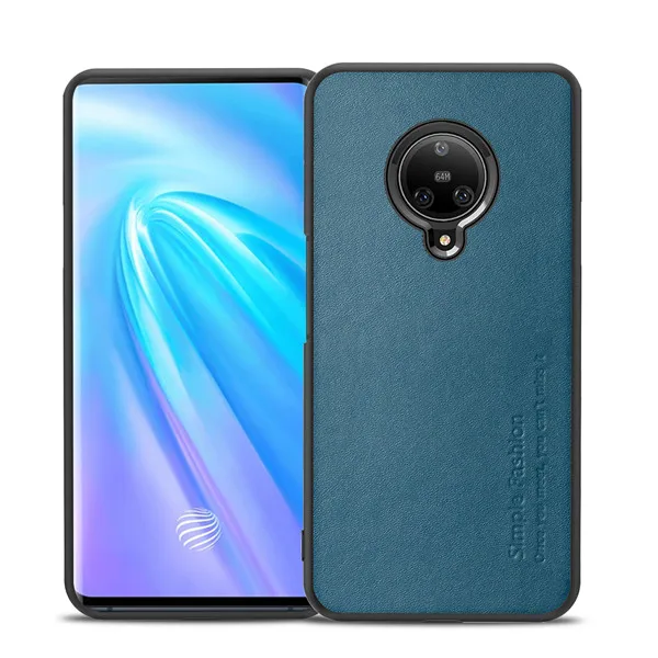 Blue Тонкий чехол из воловьей кожи X27 для Vivo NEX 3 чехол Роскошный чехол из натуральной кожи задняя крышка TPU Coque для Vivo NEX 3 чехол противоударный X27 Funda - Цвет: Blue