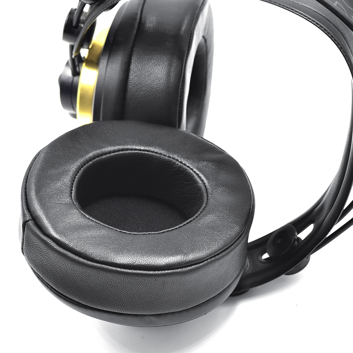 Полный размер овчины кожаные амбушюры Подушка для akg sony philips ath-наушники