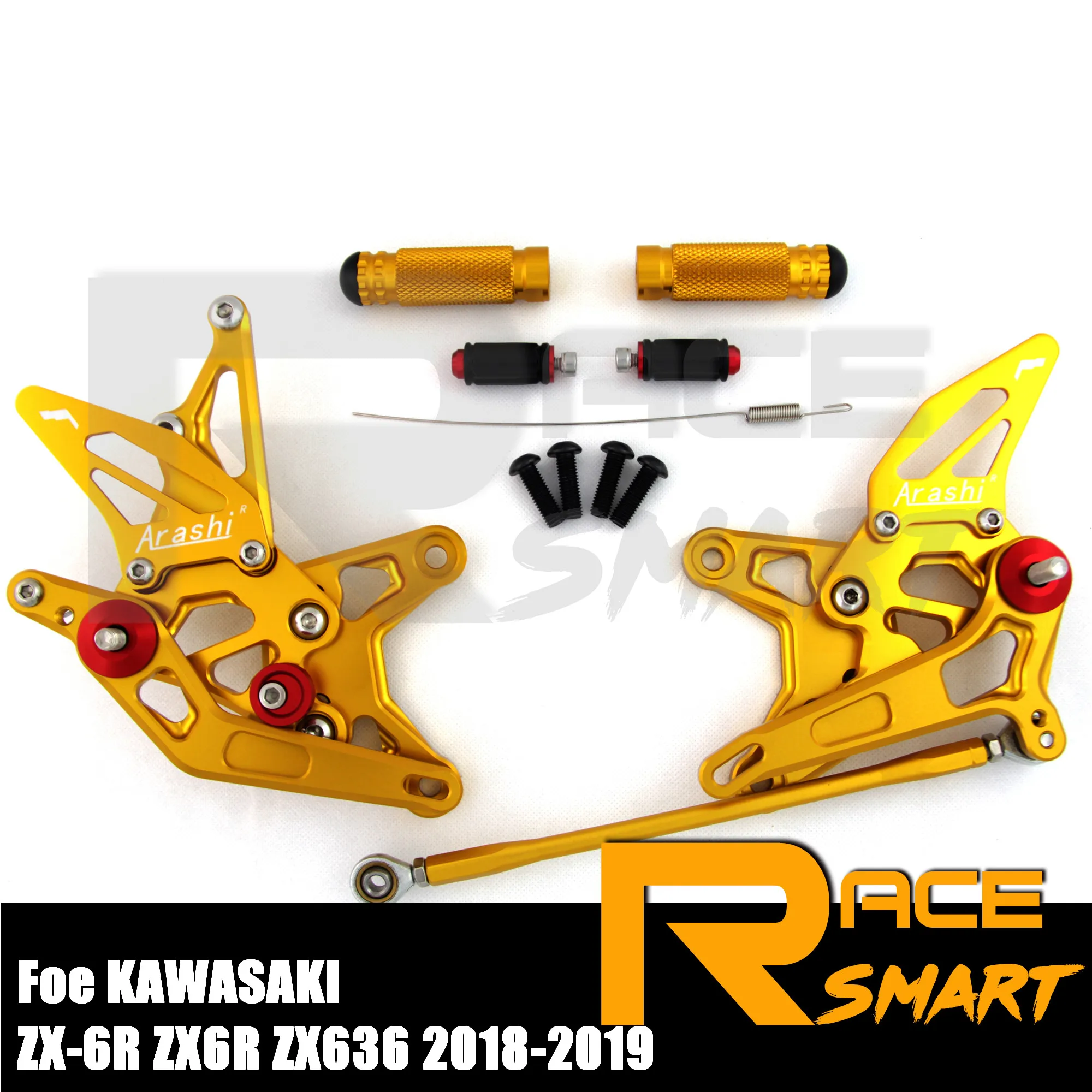Для KAWASAKI ZX 6R ZX6R ZX636 2009 2019 Задние подножки педали аксессуары для мотоциклов CNC