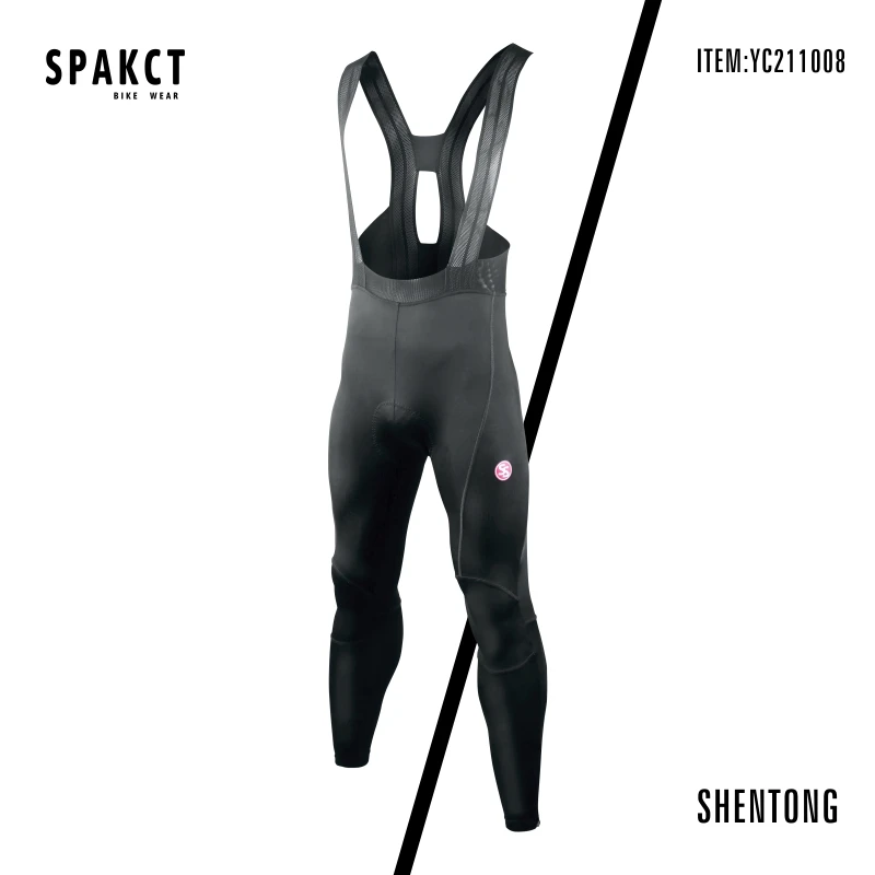 Spakct Cycling Sport Tights Pants Long Trousers With Pad For Men Black 