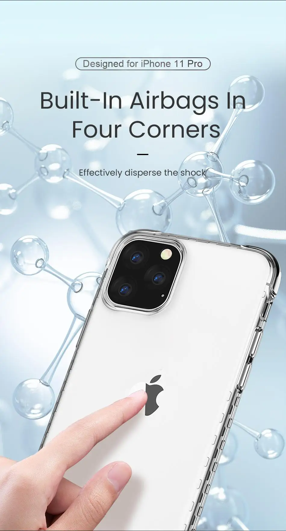 Чехол для подушки безопасности ультратонкий ТПУ для iPhone 11 Pro Max Защита Мягкая силиконовая Противоударная задняя крышка для iPhone 11 11Pro Capa