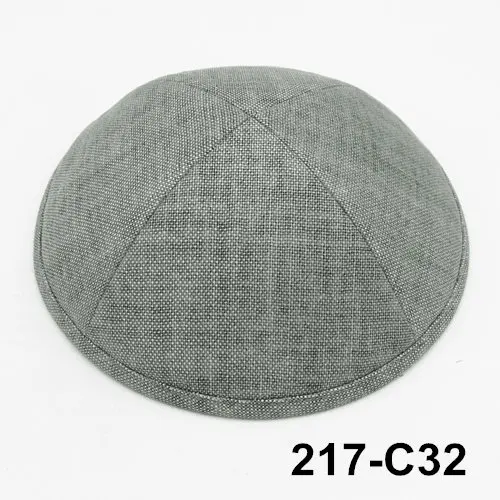 Полиэфирная рами kippah 19 см kipa Kippot еврейская шляпа Skullies Beanies Yarmullka Skull cap - Цвет: 217C32