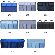 Органайзер для багажника автомобиля, регулируемая сумка для хранения на заднем сиденье, Сетчатая Сумка с высокой вместительностью, многофункциональные органайзеры для спинки сиденья