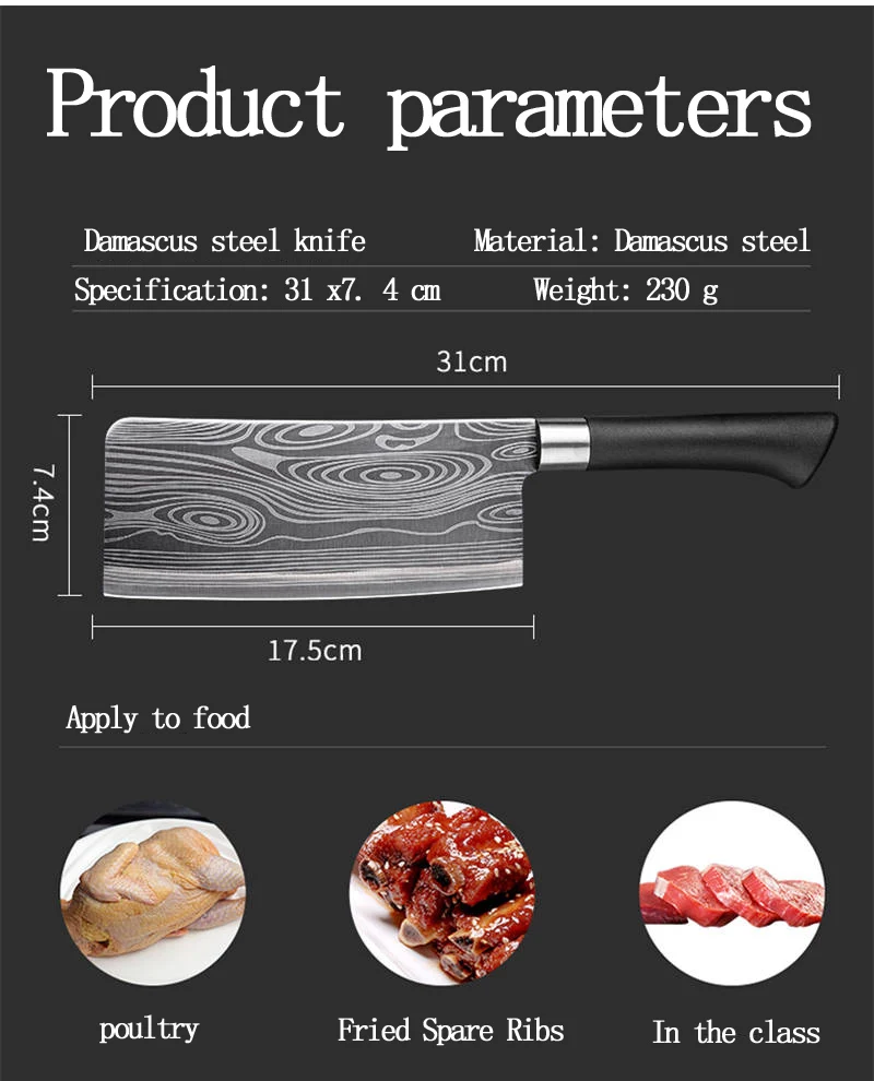ZASSHU high quality 8 inches in utility knife laser Damascus steel kitchen knives sharp knife knife gift