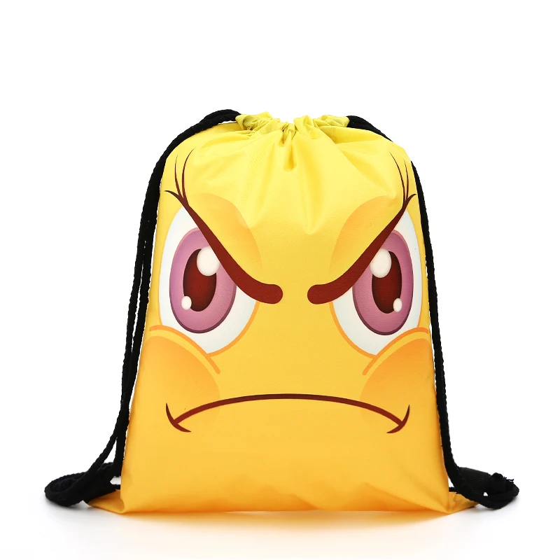 Drawstrin желтый Backpac kdrawstring сумка модные женские Печать Путешествия softback мужские повседневные сумки женские через плечо забавные новые 3D - Цвет: HH-7