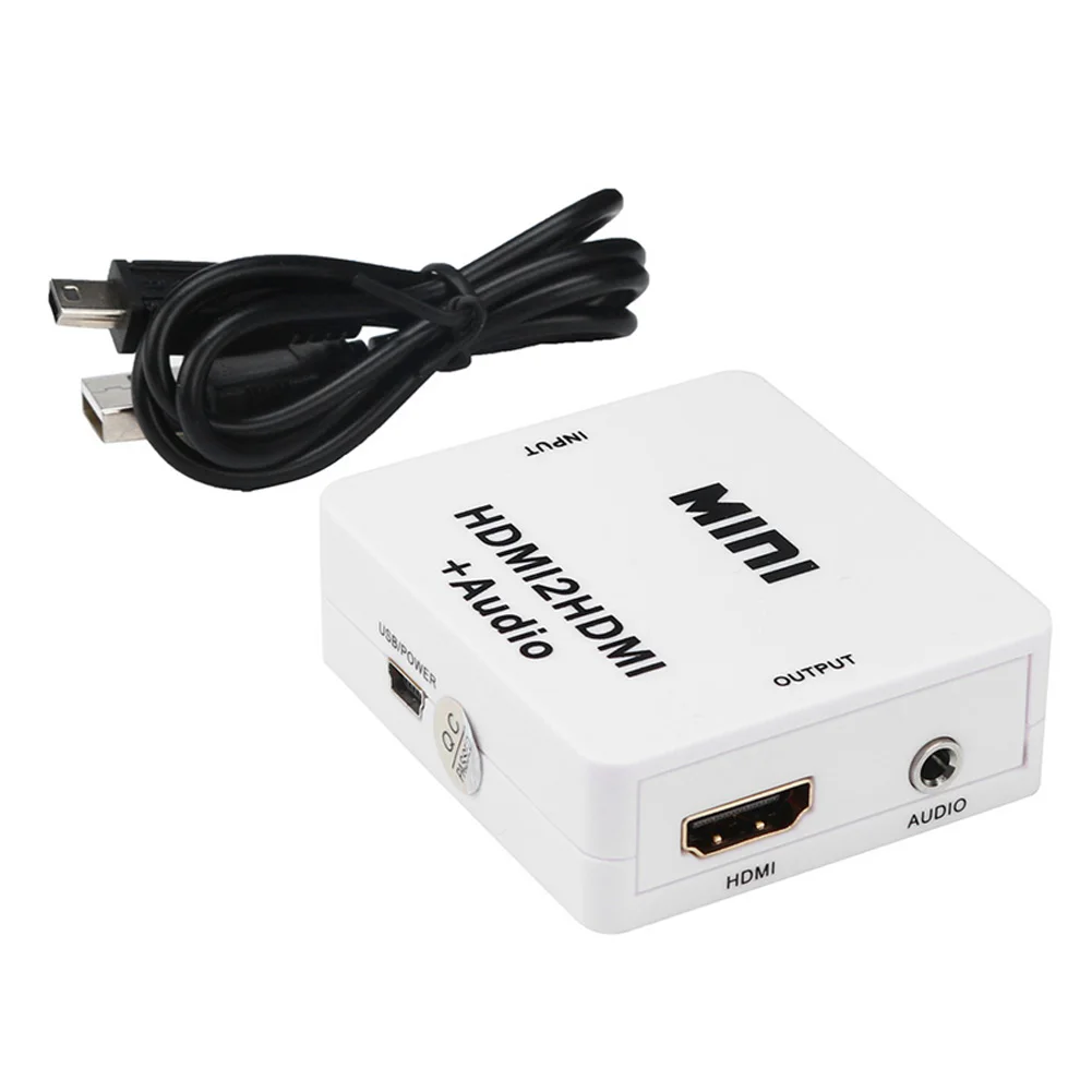1080P мини HDMI к HDMI с аудио конвертером HDMI2HDMI HD экстрактор адаптер коммутатор для ПК ноутбук HDTV проектор аудио сплиттер