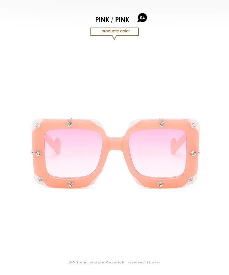 Квадратные женские солнцезащитные очки с кристаллами, роскошные брендовые солнцезащитные очки для мужчин, винтажные, большие размеры,, модные, с заклепками, оттенки, черные, белые