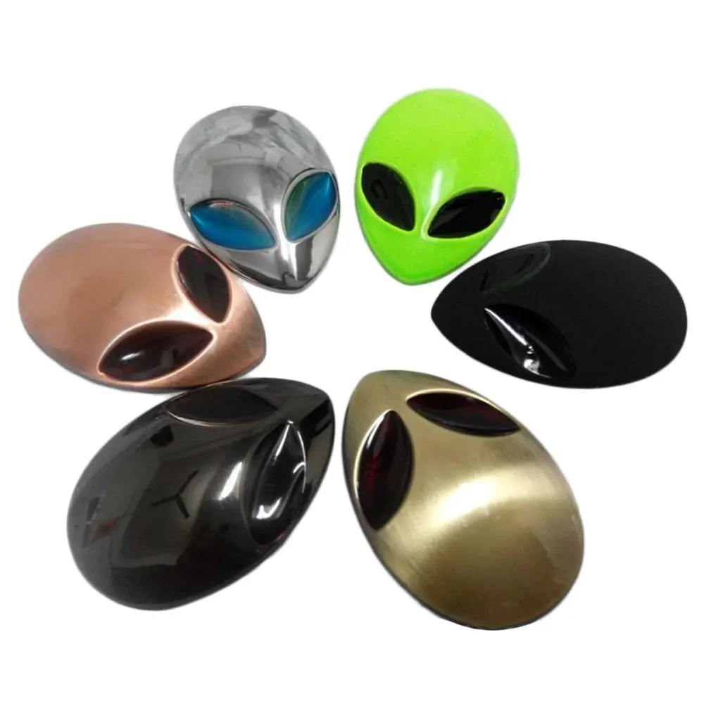 Крутой автомобиль Стайлинг 3D череп металлический инопланетянин Автомобиль