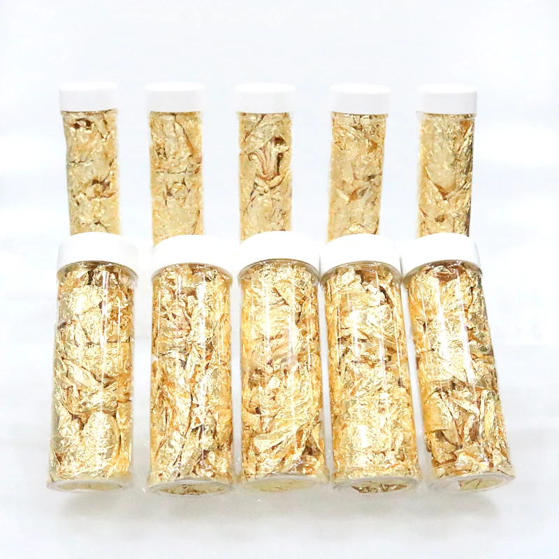 10 шт. инструменты для украшения торта съедобные Подлинные Золотые и Серебряные Листья шабин хлопья 2 г 3 г 24 к Золотые декоративные блюда для шеф-повара