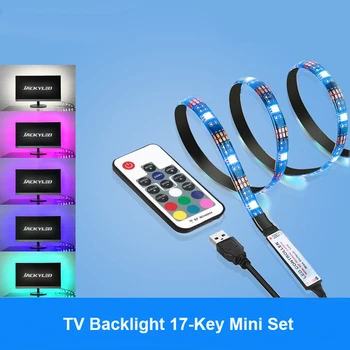 

5V USB TV Backlight Strip Set 17-Key RF RGB Wireless Controller Remote Control