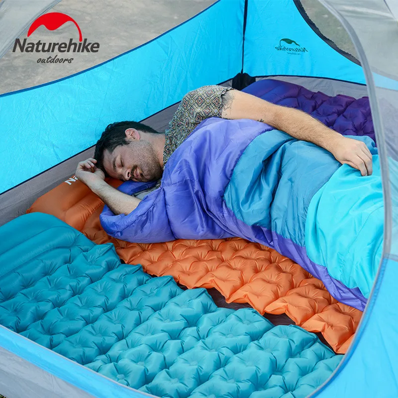 Naturehike складной надувной матрас портативный кемпинг коврик для сна с подушкой