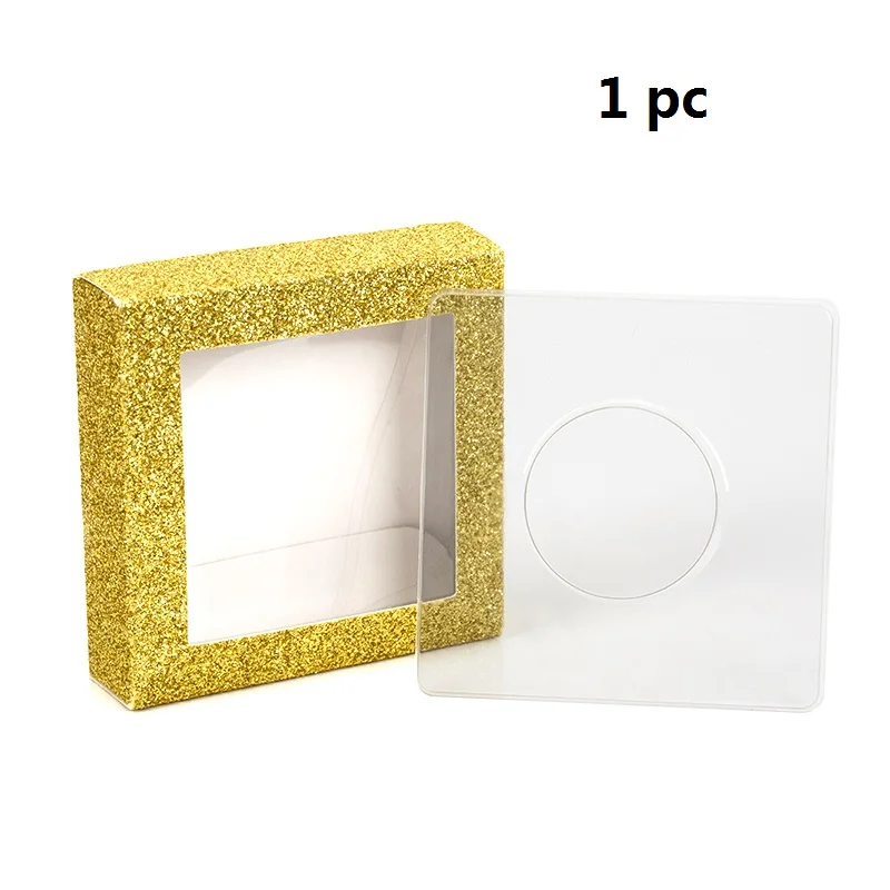 eyelash packaging box False Eyelash Packaging Box Lash Boxes Custom Logo Strip Square Box Storage lash boxes packaging - Цвет: Gold