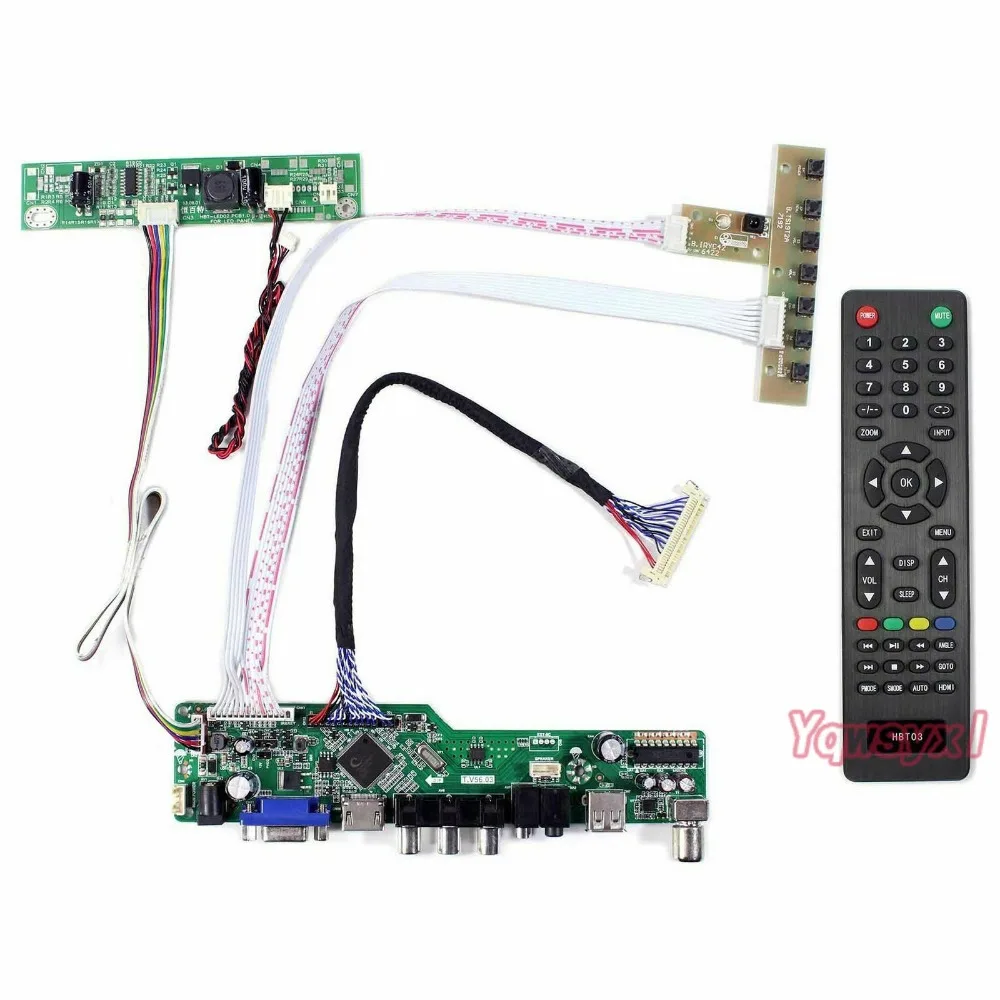 Комплект платы контроллера для ТВ + HDMI VGA AV USB ЖК-экрана | Компьютеры и офис
