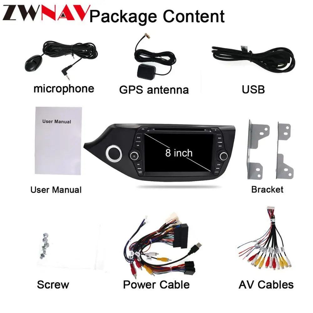 Clearance Android 9.1 Car DVD GPS Glonass Navigation unit for Kia Ceed 2013 2014 2015 Auto RDS Radio Audio Video Stereo multimedia player 5
