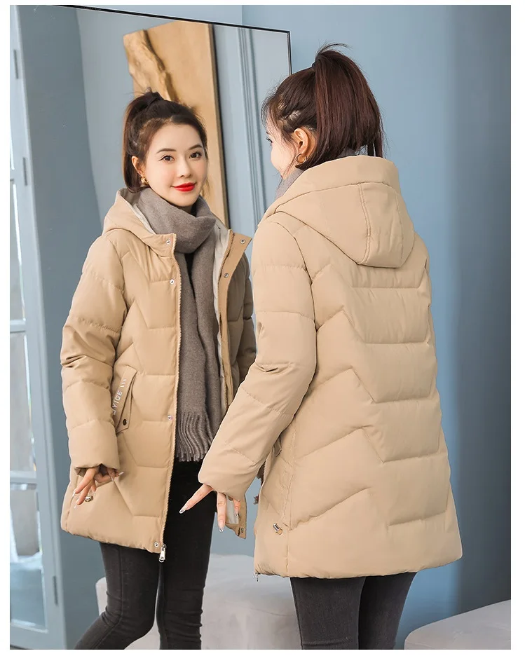 2026 New Winter Parkas Women Jacket Long Outerwear Female Down Cotton Parka Hooded Thick Warm Overcoat Loose Casual Jackets