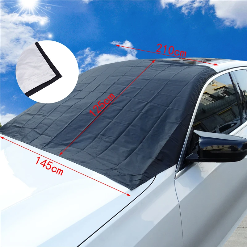 Car Magnetic Sunshade Cover 210*125cm Car Windshield Snow Sun Shade Waterproof Protector Cover Front Windscreen
