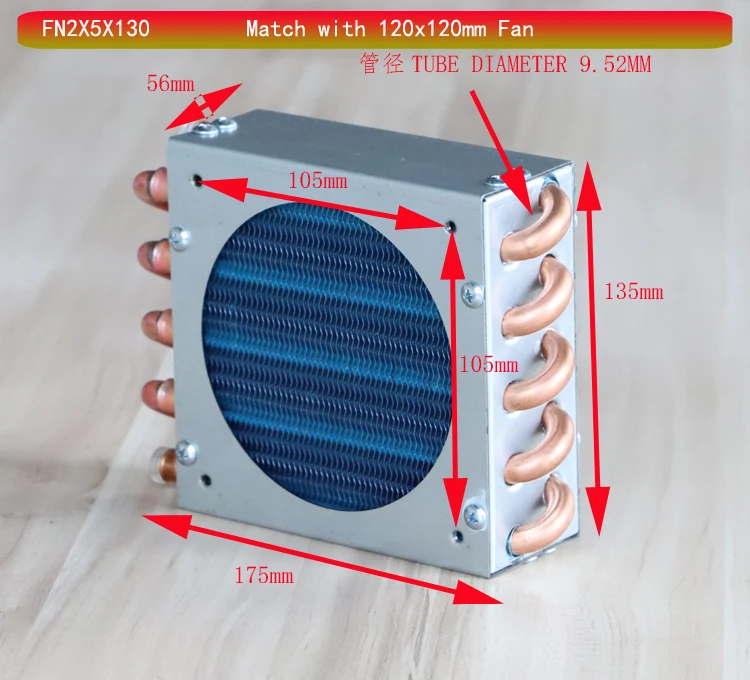 PURSWAVE FN2x5x130A мини испаритель конденсаторный микрофон с 1pc12V24V220V120*120mm вентилятор