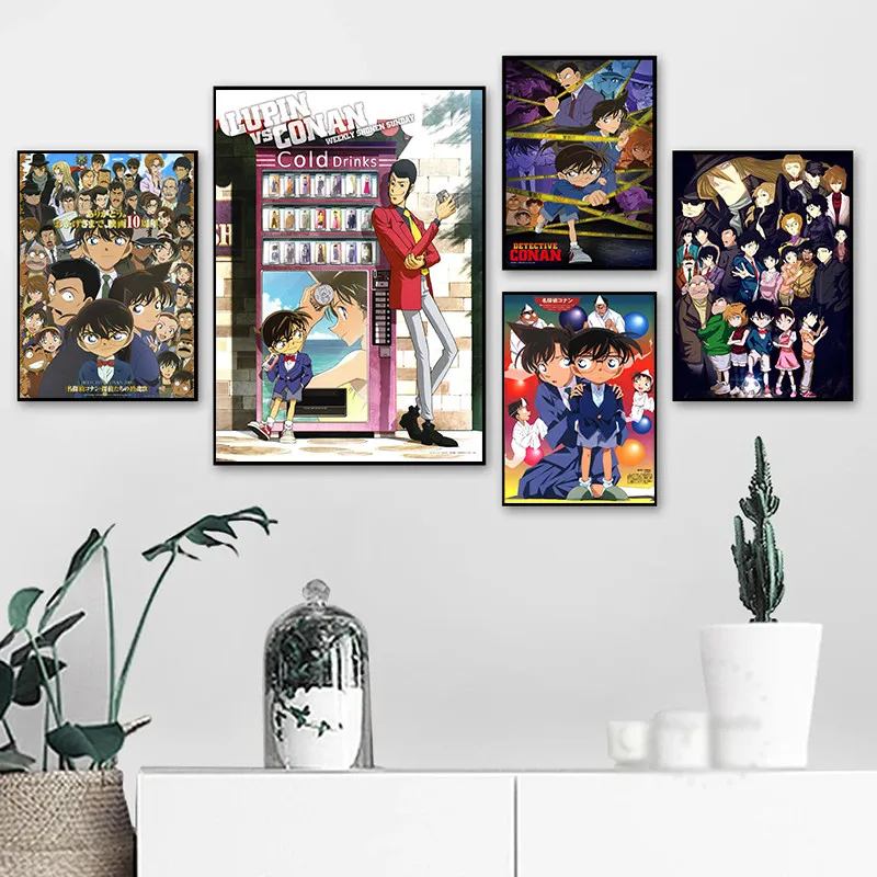 

Detective Conan Anime New Home Decor Canvas Painting Modular HD Print Picture Modern Artwork Living Room Boy Bedroom Wall Poster