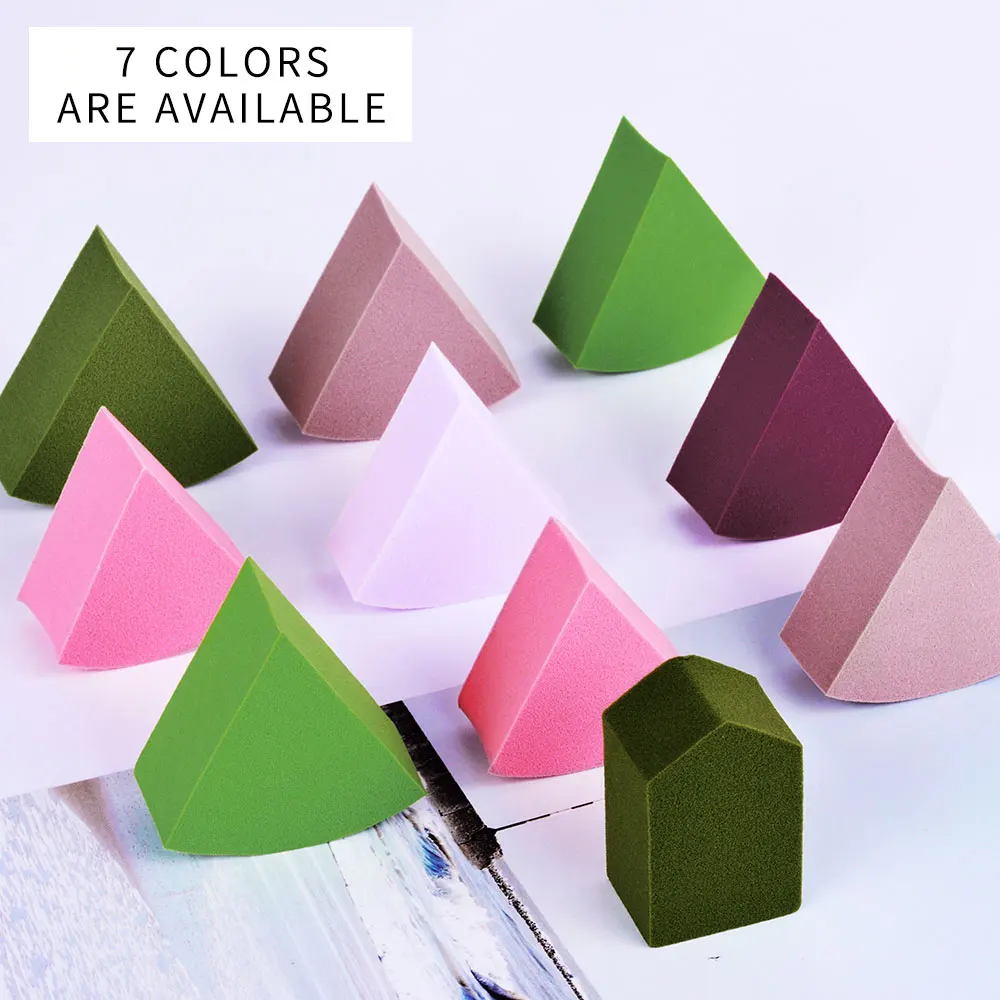 5 шт./партия губка для макияжа слоеный простой в использовании спонж для макияжа основа губка влажный и Сухой Гладкий пуф для макияжа смешанный инструмент для макияжа