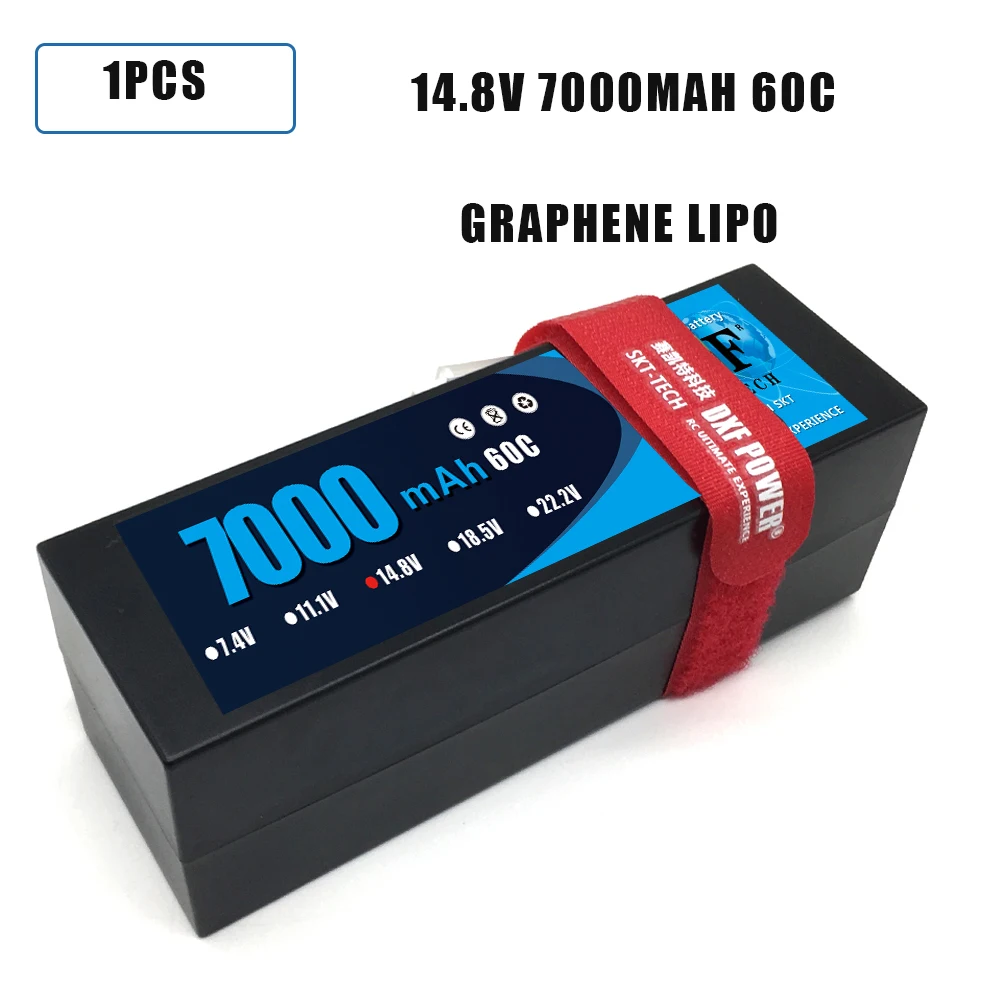 DXF Lipo 4S аккумулятор жесткий чехол 14,8 V 7000mAh 60C 120C AKKU для 1:8 1:10 RC автомобиль E Багги Truggy Грузовик Лодка вертолет Квадрокоптер