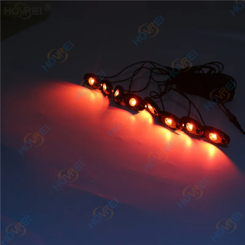 Автомобиль водонепроницаемый 8pods RGB led рок светильник с Bluetooth управление для Jeep 4x4 внедорожных ATV SUV грузовик