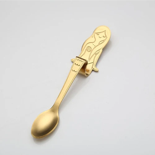 Gold Ложка для мороженого, посуда из нержавеющей стали 304, кухонные принадлежности, Модные 5 цветов, посуда для напитков, инструменты из нержавеющей стали - Цвет: Gold