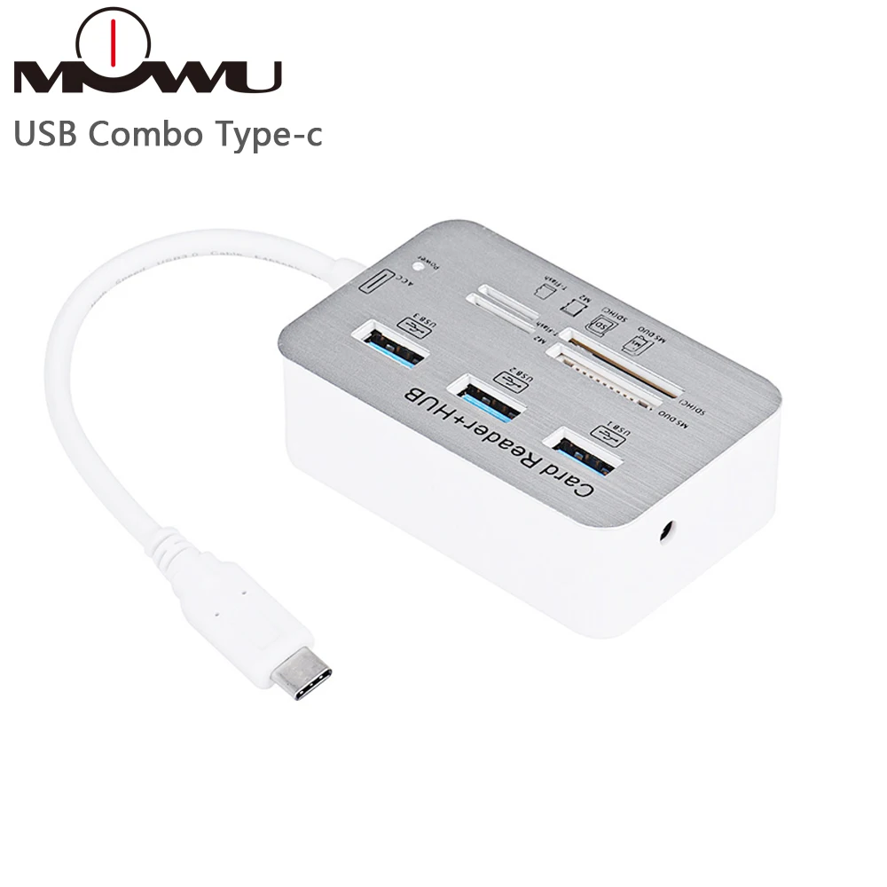 USB Combo Type-c USB кардридер комбо Мульти USB 3,0 подставка для концентратора sd/tf/m2/MS Duo usb 3 usb-хаб адаптер для ноутбука компьютерный хаб usb - Цвет: USB Combo Type-c