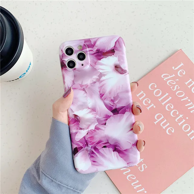 Clear Sides Lovely Flowers Soft Phone Case for iPhone Tweggo