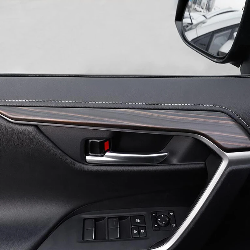 

Car Interior Peach Wood Decoration Inside Door Molding Trim Strip Decoration Sticker For Toyota RAV4 RAV 4 XA50 50 2019 2020