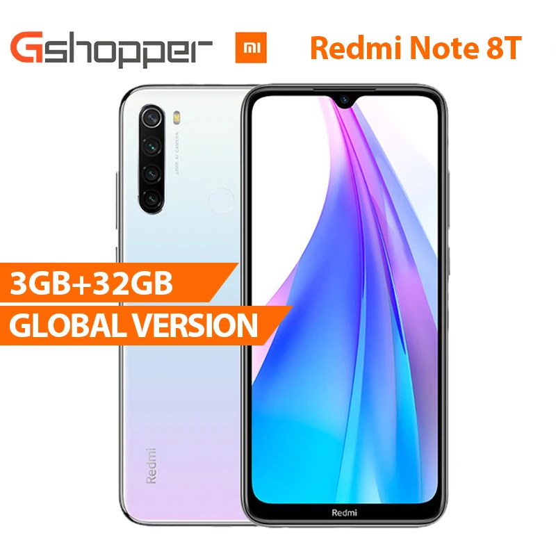 

Xiaomi Redmi Note 8T Global Version 3GB RAM 32GB ROM Snapdragon 665 Octa Core NFC Mobile Phone 48MP Quad Rear Camera 4000mAh