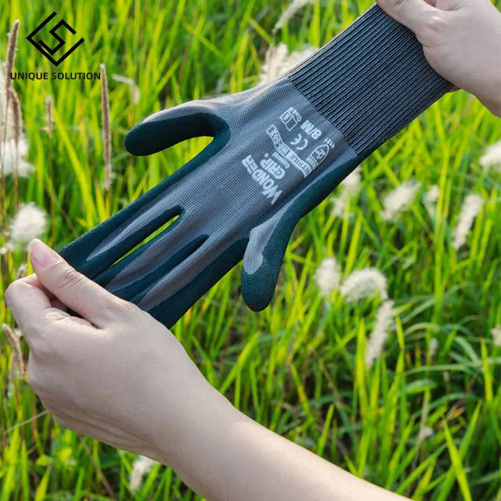 Garden Gloves Gardening Nitrile Rubber Gloves Quick Easy To Dig and Plant for Digging Planting Garden Tools Drop Ship 2