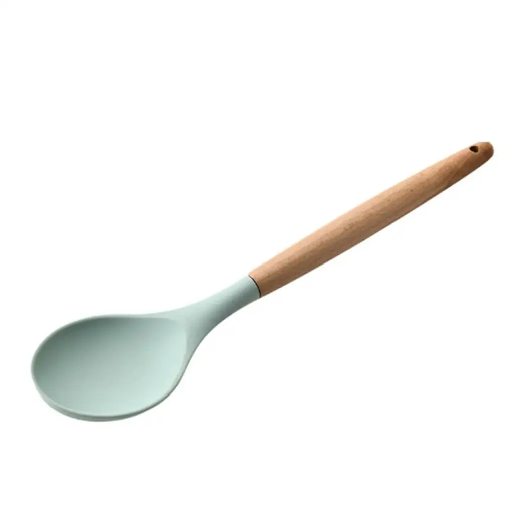 spoon Набор посуды прочный практичный термостойкий силиконовый кухонный инструмент ложка, дуршлаг, лопатка, лопатка, суп и т. д - Цвет: spoon