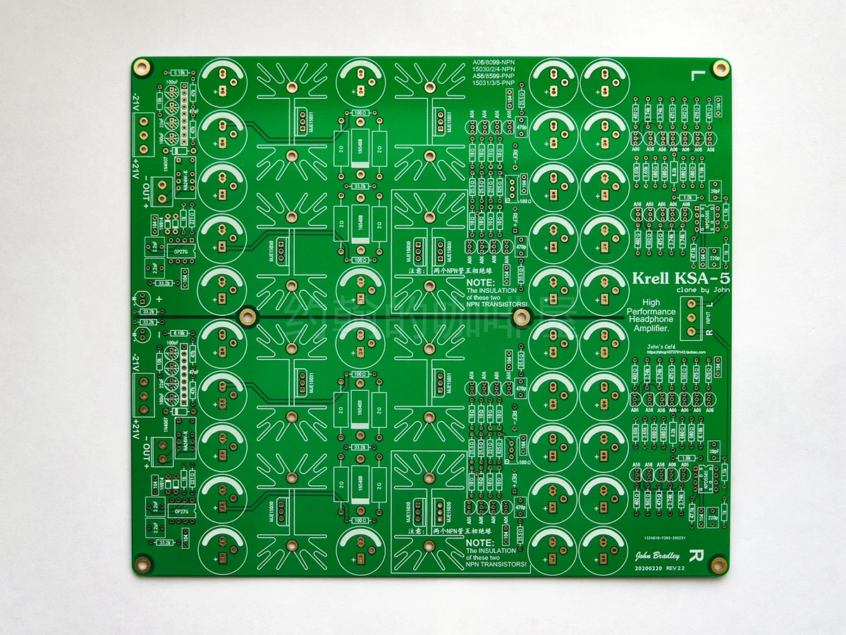 

Re-engraving KSA-5 KSA5 Headphone Amplifier Ear Amp Empty Board PCB DIY Hi-End