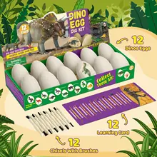 Kit d'excavation d'œufs de dinosaure, 12 modèles, jouets éducatifs pour enfants