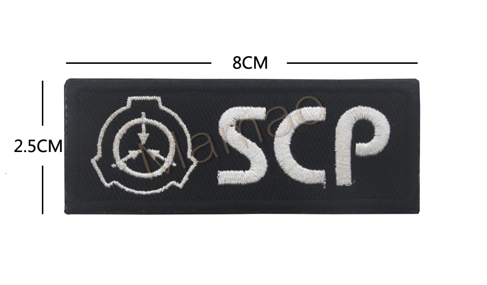 SCP 2.5x8cm SCP патчи специальные процедуры удержания основа безопасный Содержит защиту вышивка Badg аппликация для куртки джинсы рюкзак - Цвет: SCP 2.5x8cm
