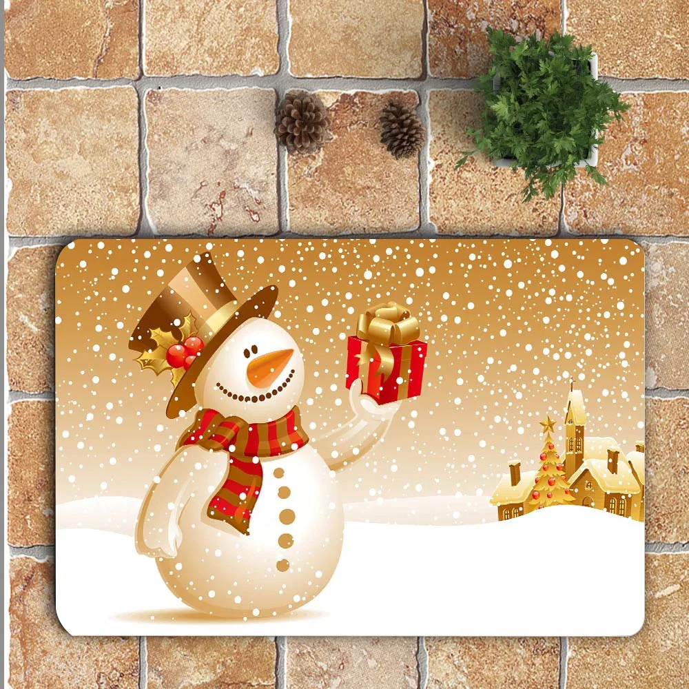 3pcsChristmas ванная комната мягкое моющееся сиденье для унитаза крышка коврик набор Нескользящая стойка для тряпок чехол крышка унитаза Рождественский набор ковриков для ванной