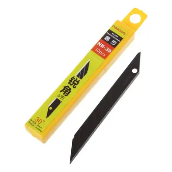 

10pcs 30°Snap Off Replacement Razor Blades 9mm Shaving Blade Utility Knife Tools Carbon Steel NB-39