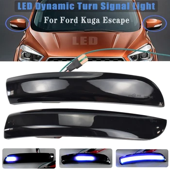 

Bicolor LED Dynamic Turn Signal Light Flowing Water Blinker Flashing Light Fit For Ford Kuga Escape EcoSport 2013 2014 2015-2018