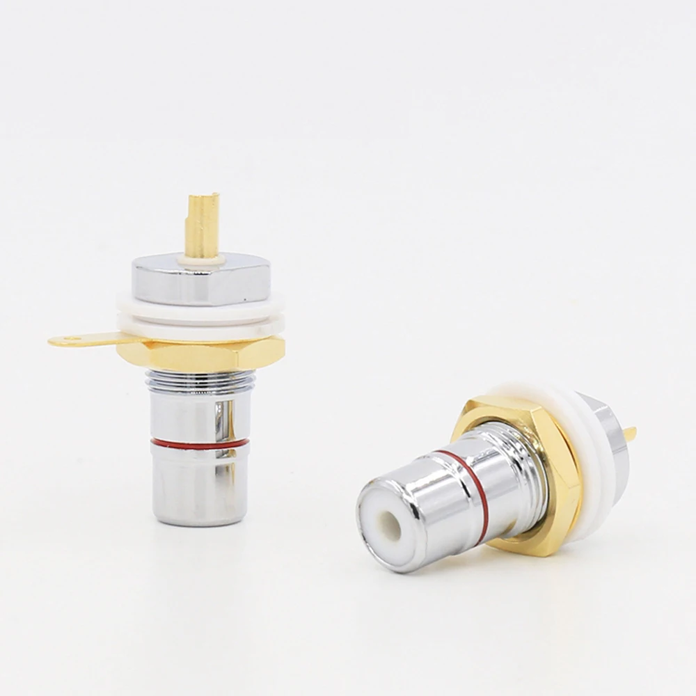 4 шт./компл. Hifi родиевое покрытие RCA разъем RCA Женский разъём для настенного крепления аудиотерминал RCA Панель Шасси для стоек