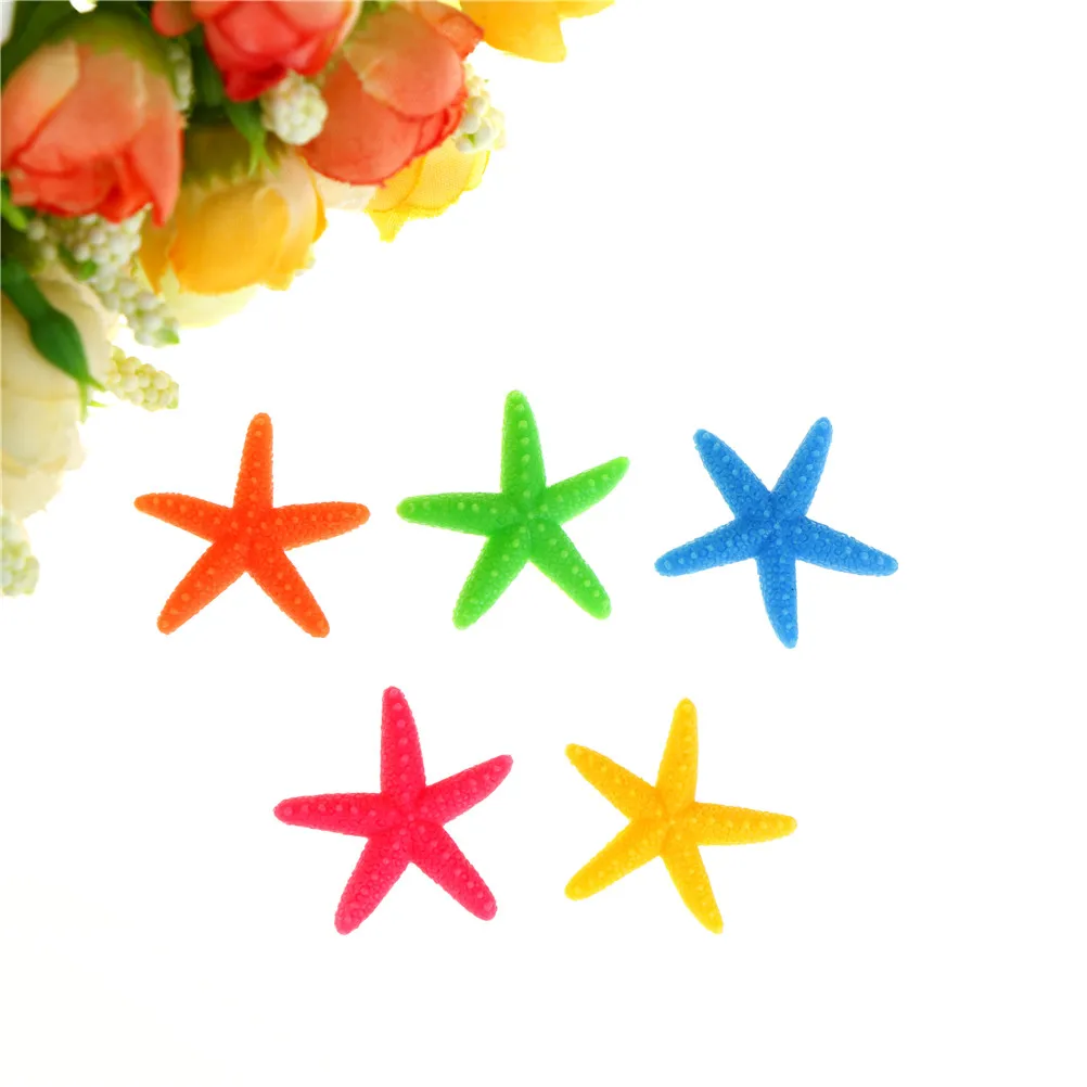 6pcs/lot Tablet Micro Landscape Nautical Decoration Natural 5 Colors sea star Starfish Shells Mini Crafts 3*3cm