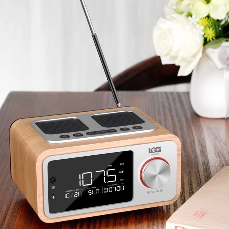Bluetooth динамик Будильник FM Радио MP3 плеер дистанционное управление Повтор электронный цифровой дисплей времени TF AUX музыкальный плеер